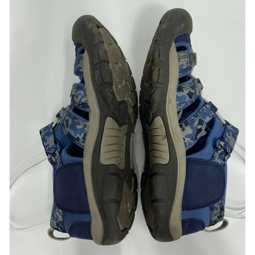 KEEN Newport H2 Hiking Sandal Blue Camo Kids Size 5 Youth Boys Play Outdoor